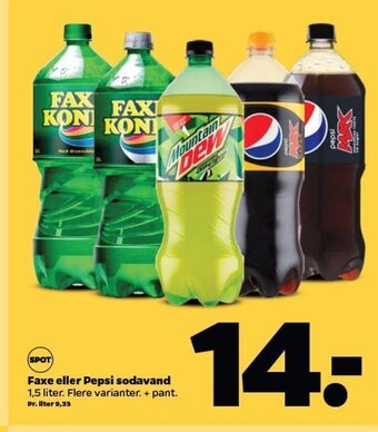Netto Faxe eller Pepsi Sodavand tilbud