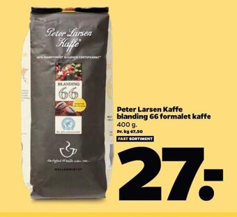 Netto Peter Larsen Kaffe Blanding 66 Formalet Kaffe tilbud