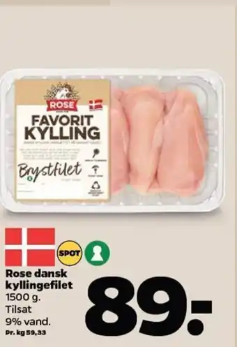 Netto Rose Dansk Kyllingefillet tilbud