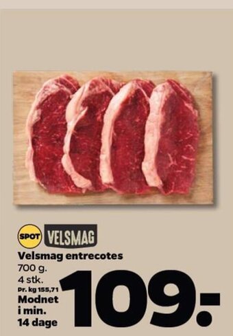Netto Velsmag Entrecotes tilbud