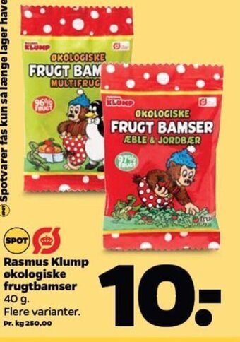 Rasmus Klump økologiske Frugtbamser