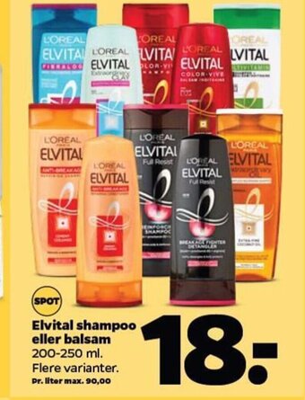 Netto Elvital Shampoo eller Balsam tilbud