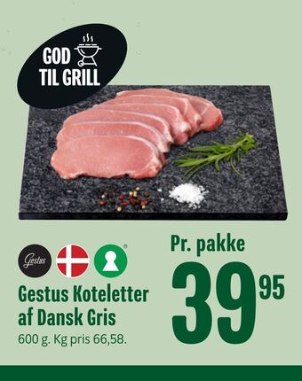 Min Købmand Gestus Koteletter af Dansk Gris tilbud