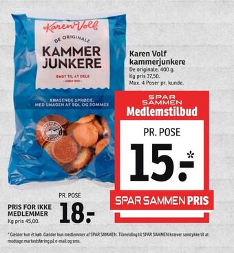 SPAR Karen Volf kammerjunkere tilbud