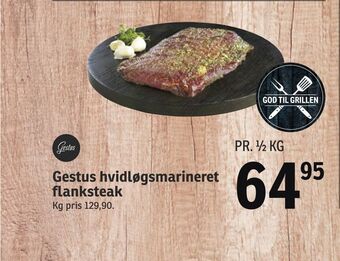 SPAR Gestus hvidløgsmarineret flanksteak tilbud