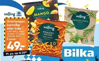 Bilka Grøntsager, kartofler el. bær 5 ps. tilbud