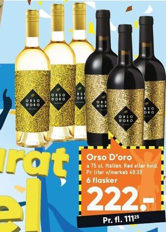 Bilka Orso D'oro 6 fl. tilbud