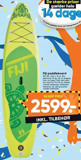 Bilka Fiji paddleboard inkl. tilbehør tilbud
