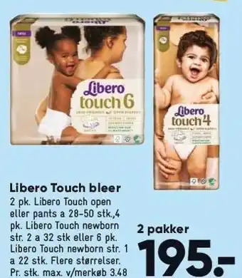 Bilka Libero Touch bleer 2 pakker tilbud