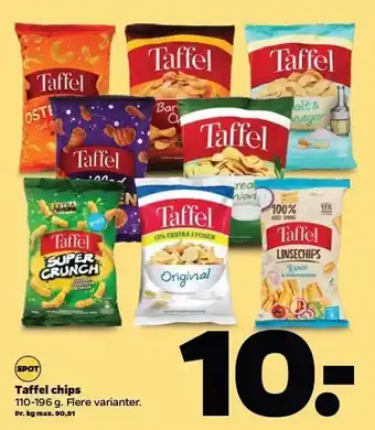 Netto Taffel chips - Flere varianter tilbud