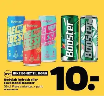 Netto Bodylab Refresh el. Faxe Kondi Booster tilbud
