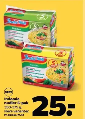 Netto Indomie nudler 5-pk tilbud