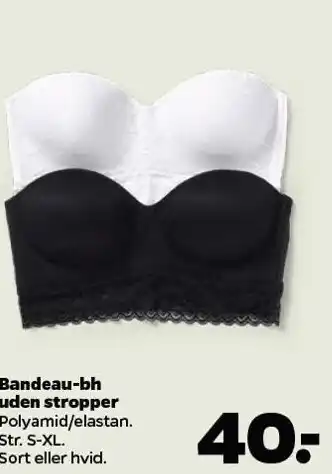Netto Bandeau-bh uden stropper tilbud