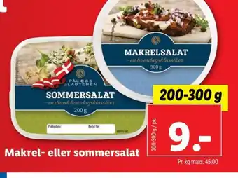 Lidl Makrel- eller sommersalat tilbud