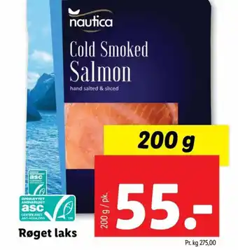 Lidl Nautica Røget laks tilbud