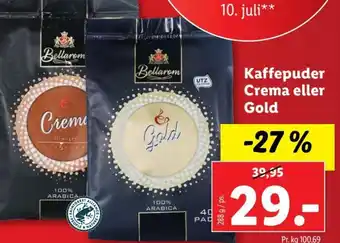 Kaffepuder Crema eller Gold