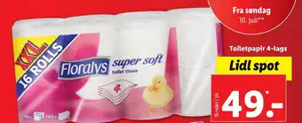 Lidl Floralys Tpoiletpapir 4-lags tilbud