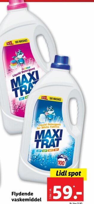 Lidl Flydende vaskemiddel tilbud