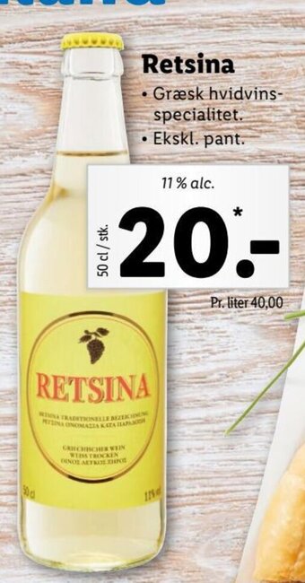 Lidl Retsina tilbud