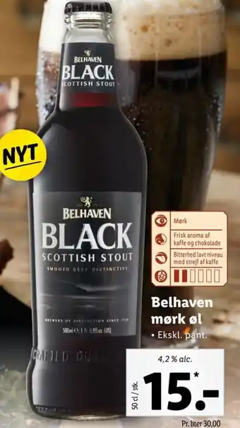 Lidl Belheven mørk øl tilbud