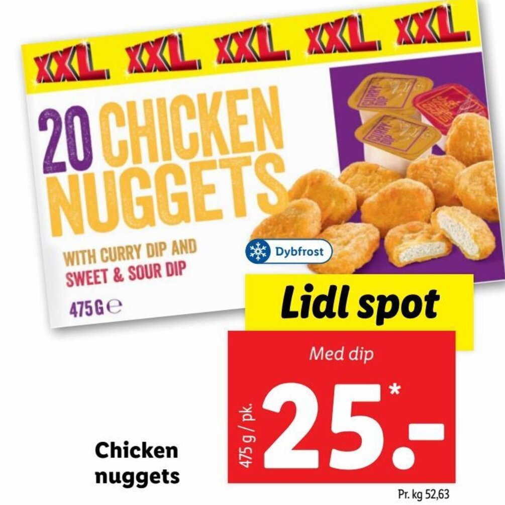 Chicken Nuggets tilbud hos Lidl