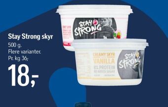 Føtex Stay strong skyr vanilje tilbud