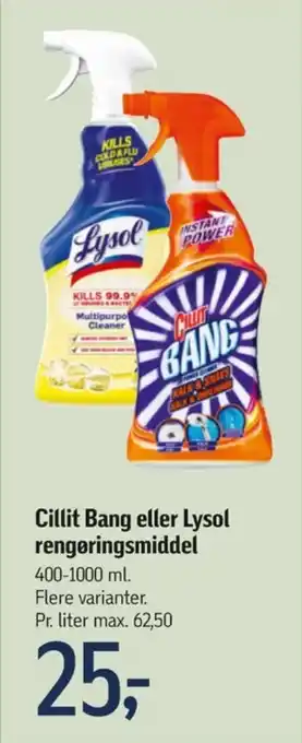 Føtex Lysol desinfektionsmiddel tilbud