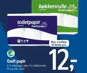 Føtex Godt papir toiletpapir tilbud