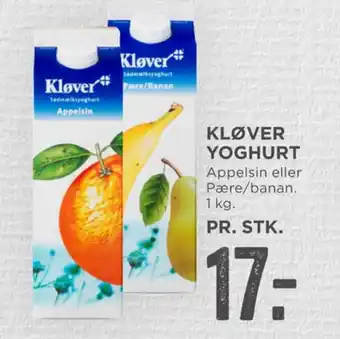 MENY Kløver yoghurt pære & banan tilbud
