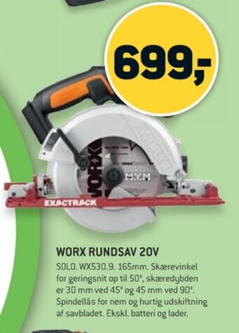 XL-BYG Worx professional rundsav tilbud