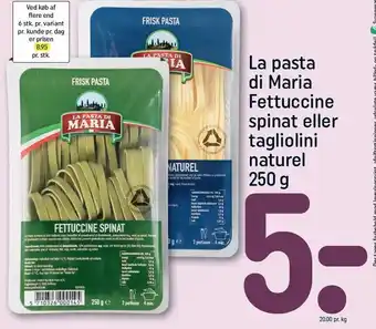 REMA 1000 Fettuccine spinat el. tagliolini naturel tilbud