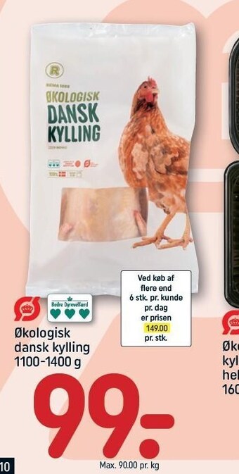 REMA 1000 Økologisk dansk kylling tilbud