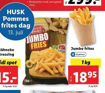 Lidl Jumbo frites tilbud