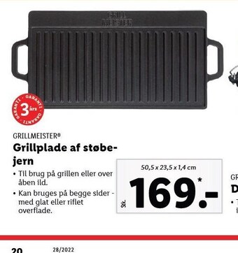 Lidl Grillplade af støbejern tilbud