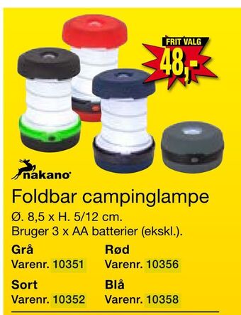 Harald Nyborg Foldbar campinglampe tilbud