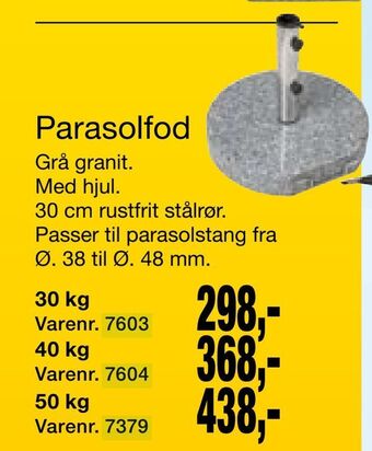Harald Nyborg Parasolfod tilbud