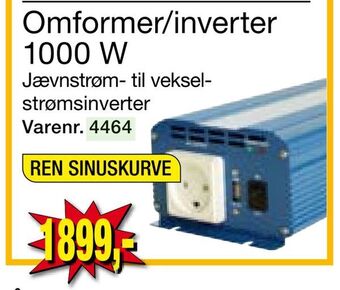 Harald Nyborg Omformer/inverter 1000 W tilbud