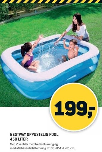 XL-BYG Bestway Oppustelig Pool 450 Liter tilbud