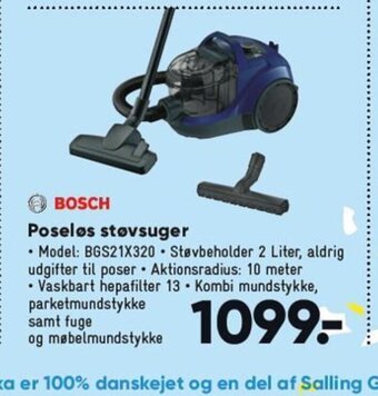 Bilka Bosch Poseløs Støvsuger tilbud