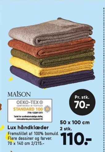 Bilka Maison Lux Håndklæder tilbud
