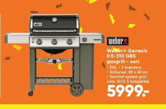 Bilka Weber Genesis II E-310 GBS Gasgrill-Sort tilbud