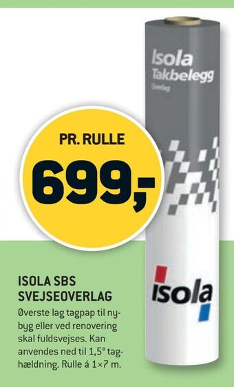 XL-BYG Isola sbs svejseoverlag tilbud