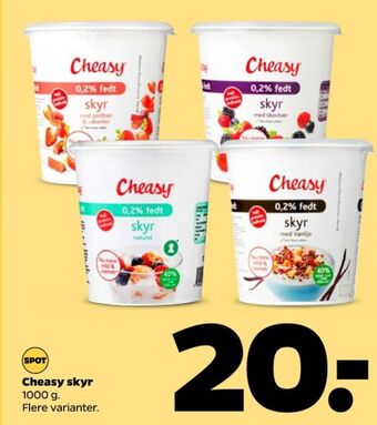 Netto Cheasy skyr naturel tilbud