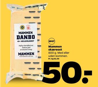 Netto Mammen skæreost danbo mellemlagret 45+ tilbud