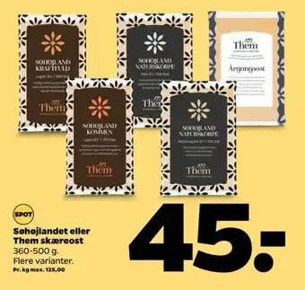 Netto Them ost skæreost søhøjland naturskorpe mild tilbud