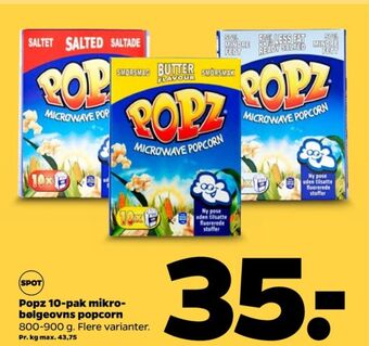 Netto Popz popcorn tilbud
