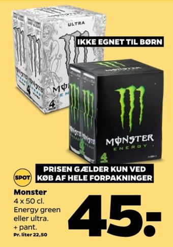 Netto Monster energidrik tilbud
