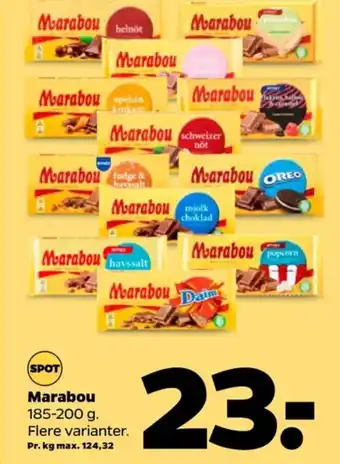 Netto Marabou chokoladeplade pistachio tilbud