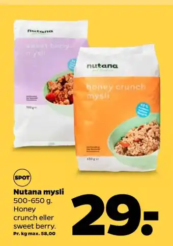 Netto Nutana müsli tilbud