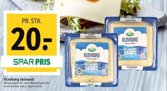 SPAR Klovborg skiveost danbo mellemlagret tilbud